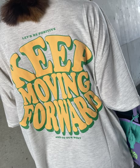発砲プリントビッグTシャツ（オートミール）