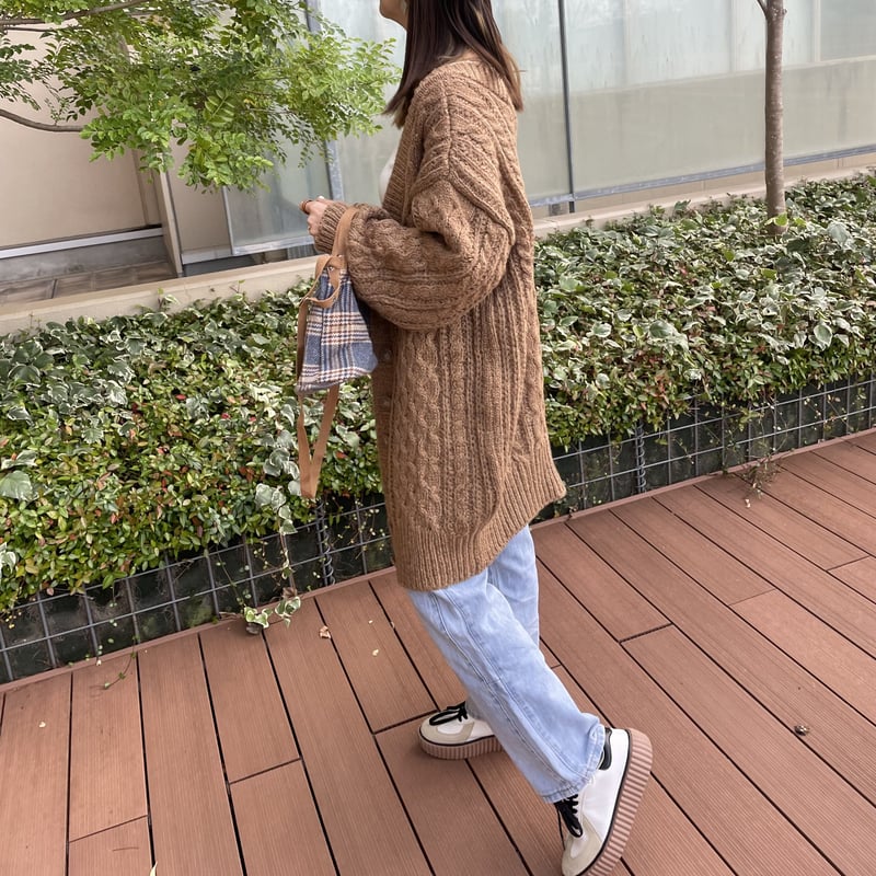 ケーブルロングカーディガン | COPINE
