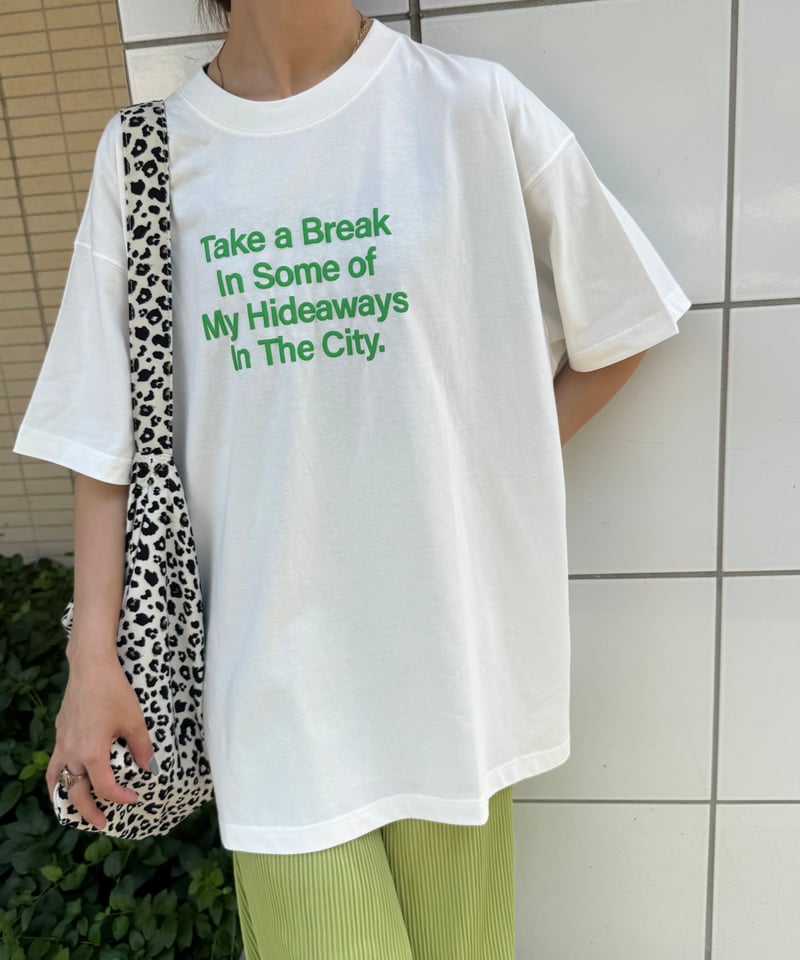 発泡ロゴプリントビッグtシャツ (オフホワイト) | COPINE