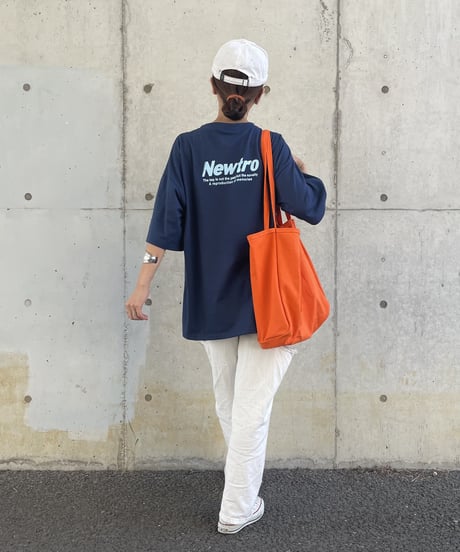 シンプルロゴビッグシルエットTシャツ(ネイビー)