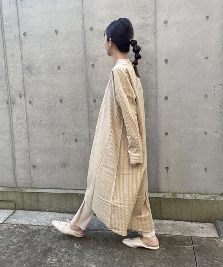 ストライプシャツワンピース