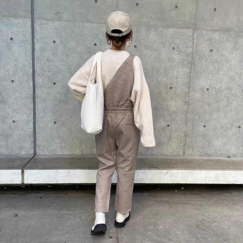 ワンショルダーサロペット（ベージュ） | COPINE