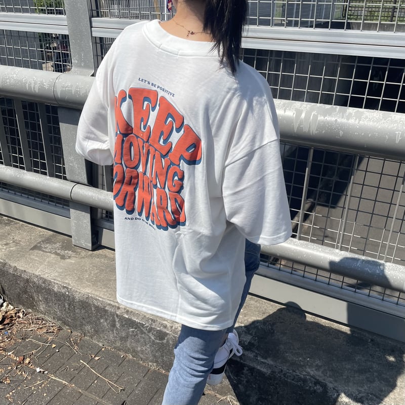 発砲プリントビッグTシャツ（ホワイト） | COPINE