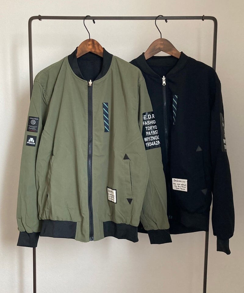 men's/lady's】ユニセックス！リバーシブルニコちゃんMA–1(2color/5si