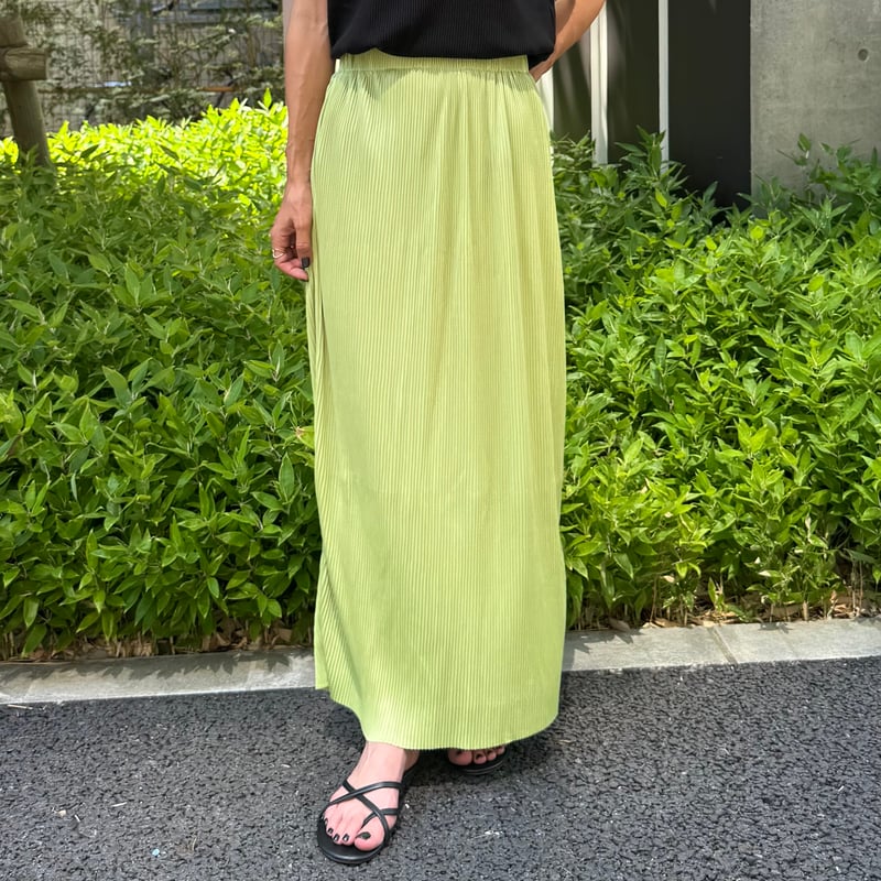 カラープリーツスカート(ライトグリーン) | COPINE