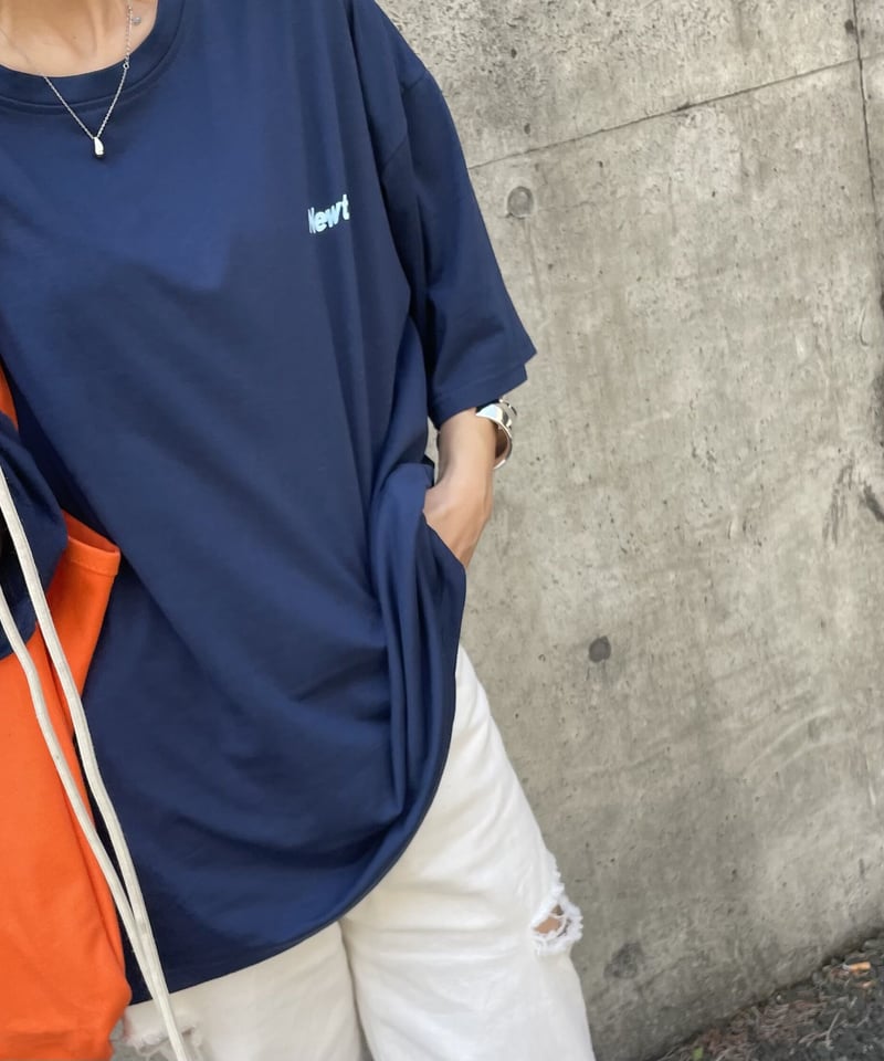 シンプルロゴビッグシルエットTシャツ(ネイビー) | COPINE
