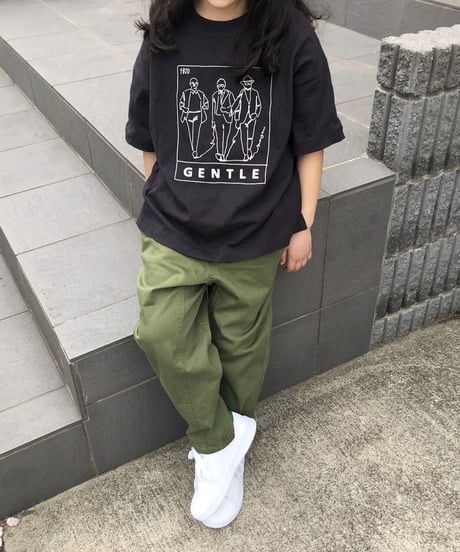 【kids】ストレッチ入り！ウエストゴムツイルテーパードパンツ・カーキ(110~150)