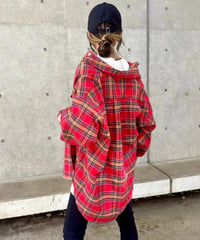 ビッグシルエットチェック柄シャツ
