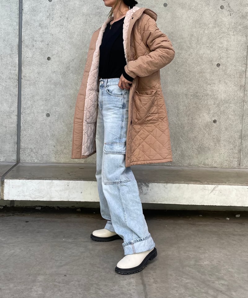 しっかり防寒！裏ファーキルティングコート | COPINE
