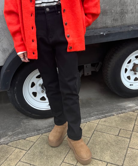 裏起毛ストレッチブラックスキニーデニム(3size)