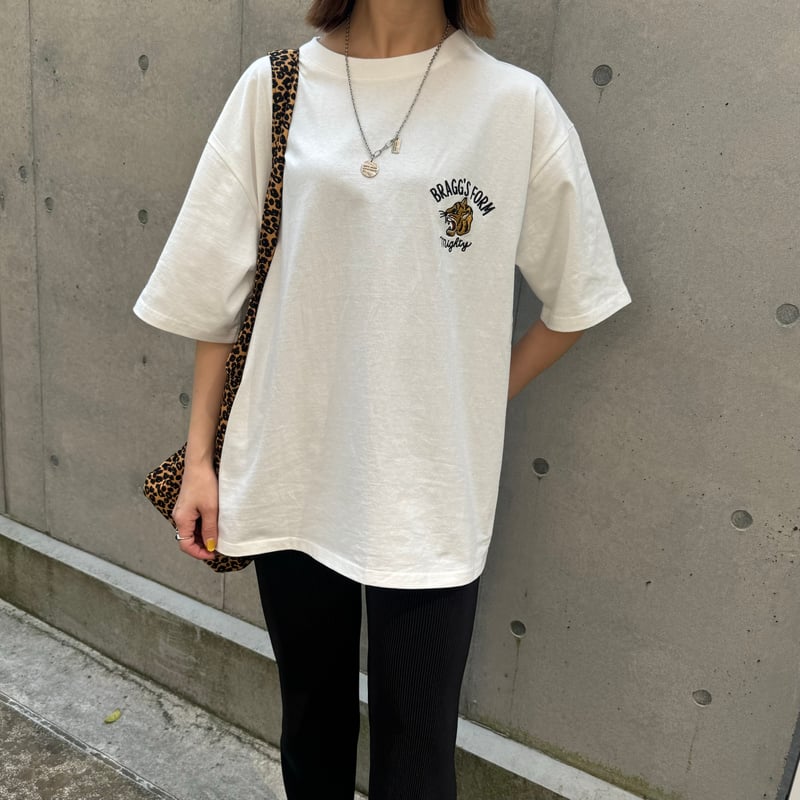 フロントバックTIGER刺繍Tシャツ(ホワイト) | COPINE