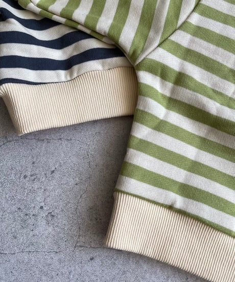 【kids】袖パッチボーダースウェット(2color・2size)
