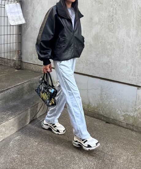 サイド切り替えスウェットパンツ(グレー)