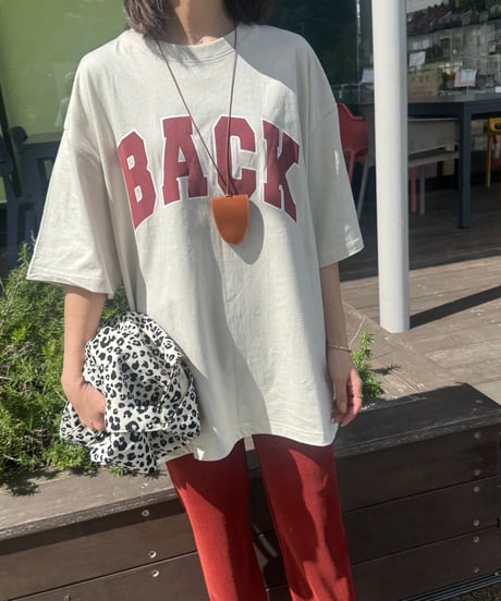 BACKコットンtシャツ(ベージュ)