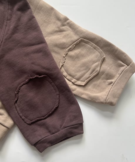 【kids】肘パッチワークデザインスウェット(2color・2size)