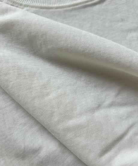 接触冷感裾フレア5分袖Tシャツ(ホワイト)
