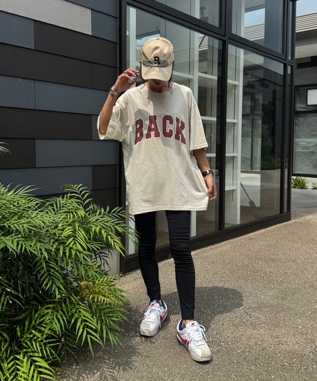 BACKコットンtシャツ(ベージュ)