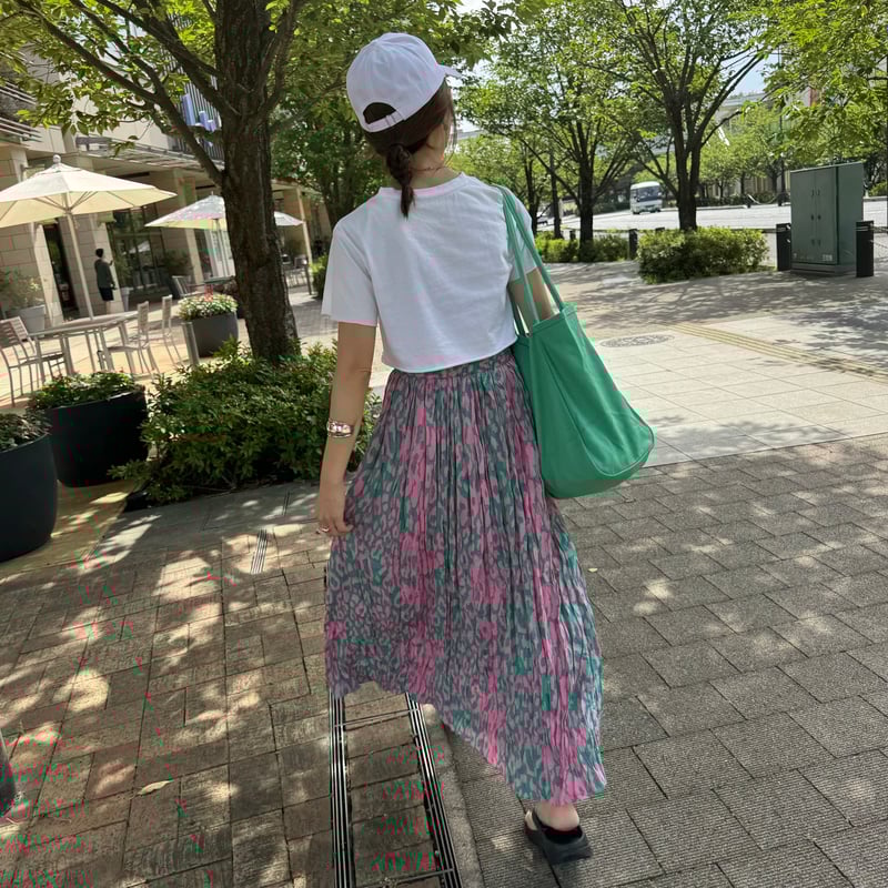 レオパード柄ロングスカート(ピンク) | COPINE