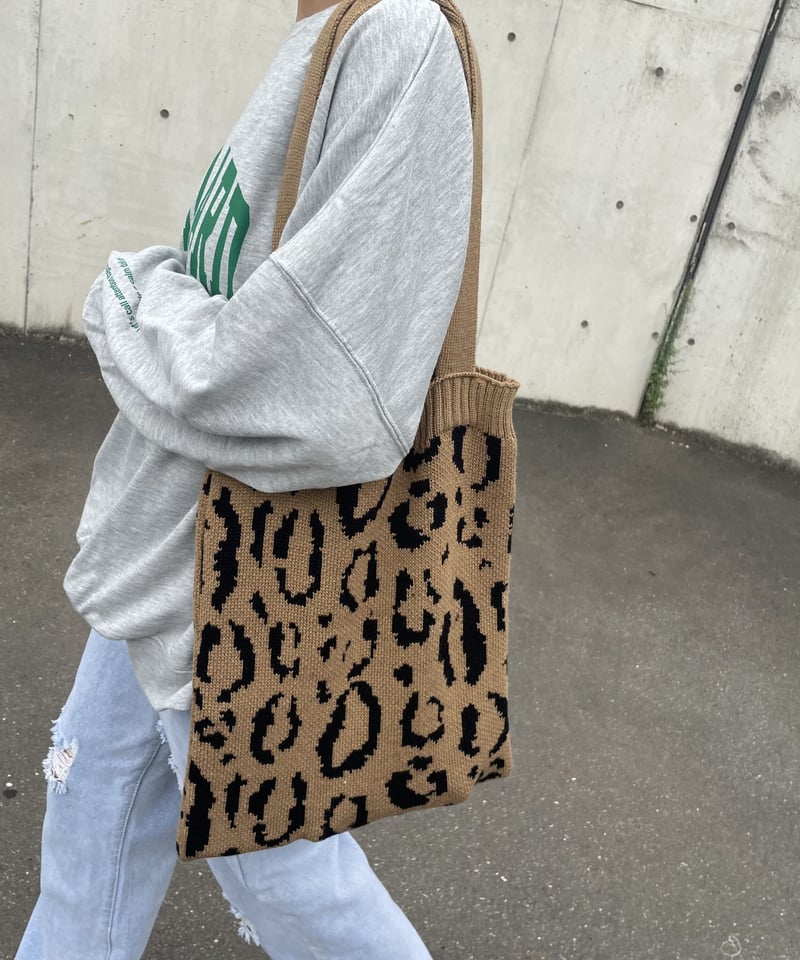レオパード柄ニットトートバッグ(3color) | COPINE