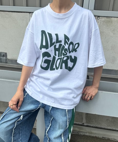 レタリングTシャツ(ホワイト)