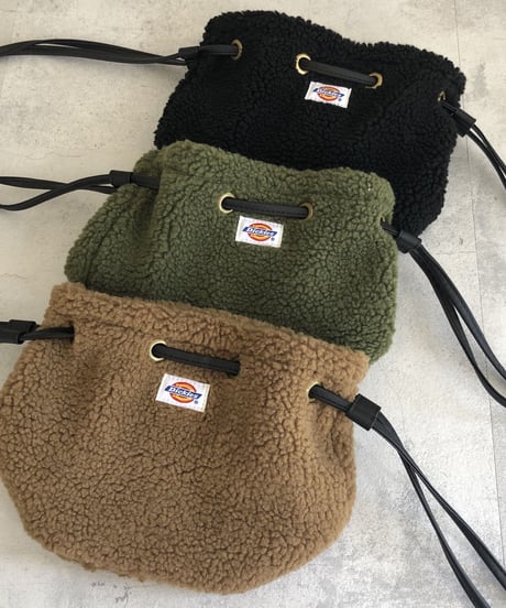 Dickiesボア巾着バッグ(3color)