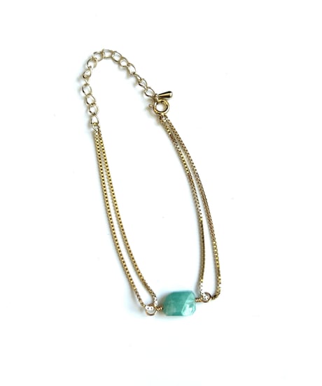 【nemon】Wchain bracelet(Amazonite)