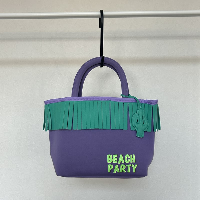フリンジミニトートバッグ/ビーチバッグ（パープル） | COPINE