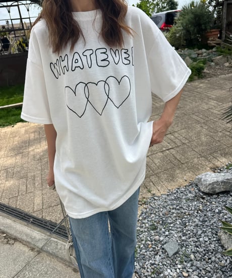 手描き風ハートロゴTシャツ(ホワイト)