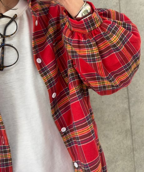 ビッグシルエットチェック柄シャツ
