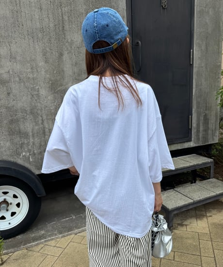 レディーフォトプリントビッグTシャツ(ホワイト)