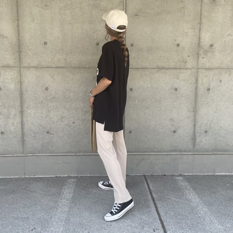 サイドスリットビッグロゴプリントTシャツ(4color)