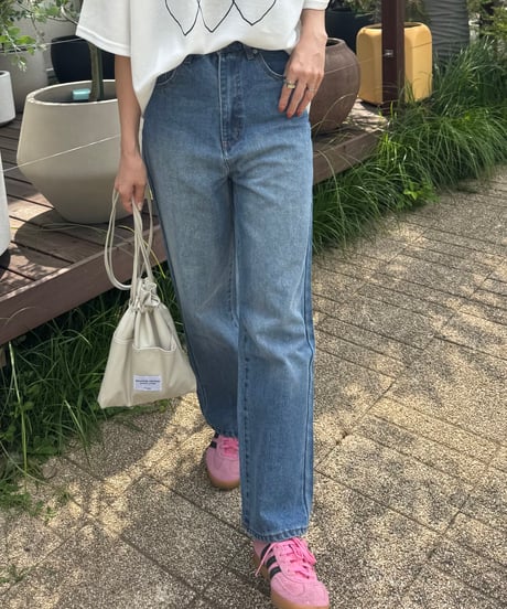 ヒップハートデザインデニムパンツ(ブルー)
