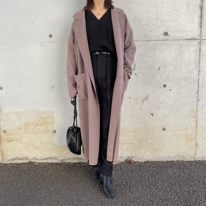 サイドスリットロングチェスターコート | COPINE サイドスリットロングチェスターコート | COPINE