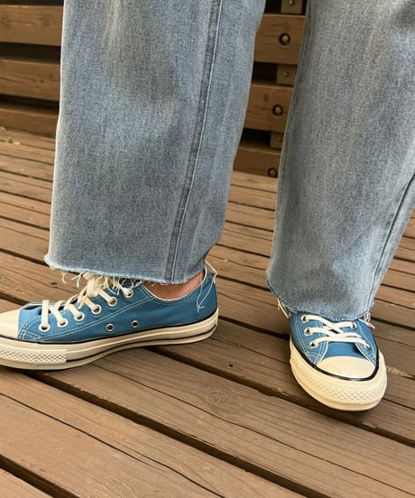 カットオフデニムストレートパンツ