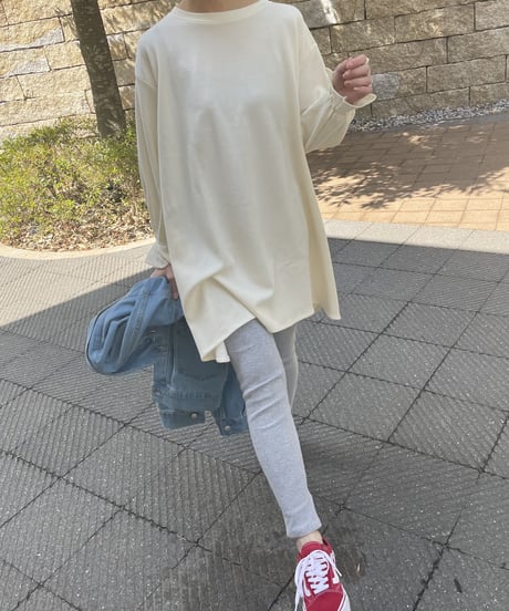 スリット入りリブレギンス