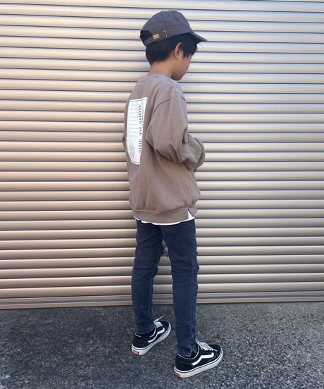 【kids】裏起毛バックプリントトレーナー(100〜150)