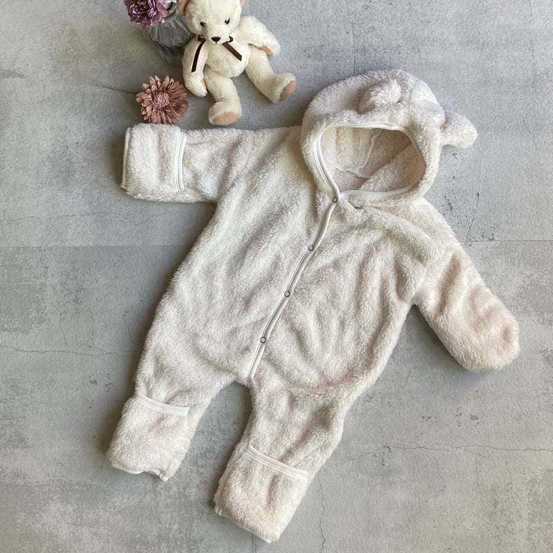 くまみみジャンプスーツ kids】くま耳デザインジャンプスーツ (2size) | COPINE