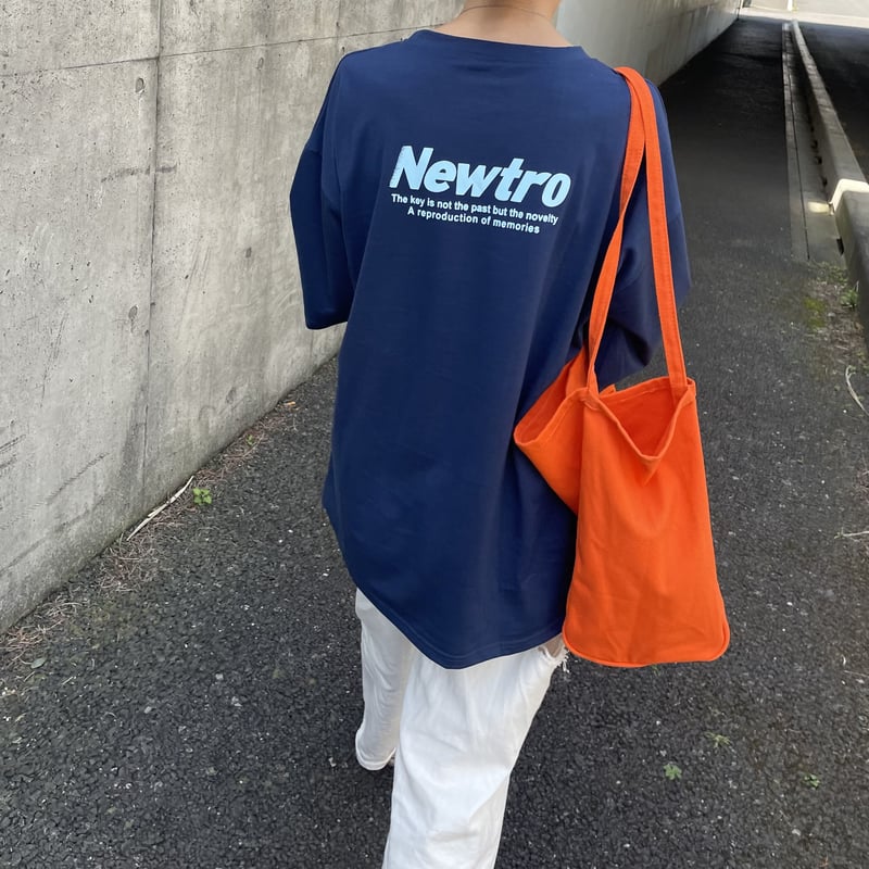 シンプルロゴビッグシルエットTシャツ(ネイビー) | COPINE