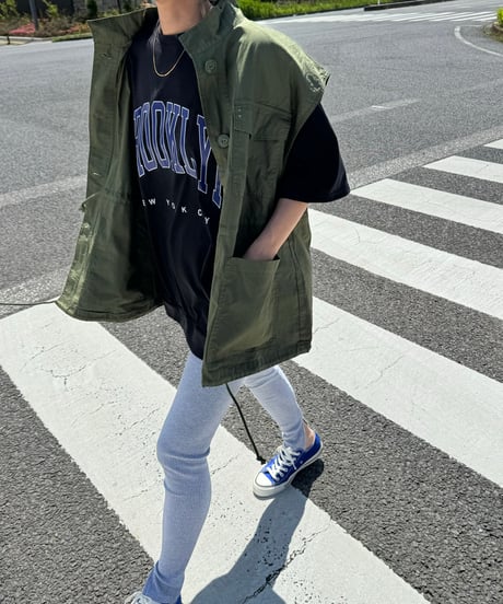 スリット入りリブレギンス