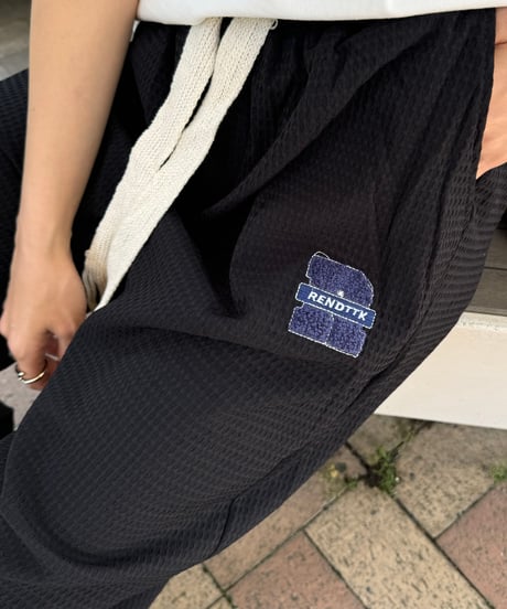 ワッフルパンツ(ブラック)
