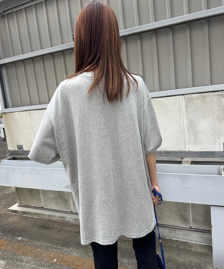 モノクロフォトプリントTシャツ(グレー)