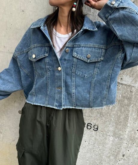 カットオフデニムショートジャケット