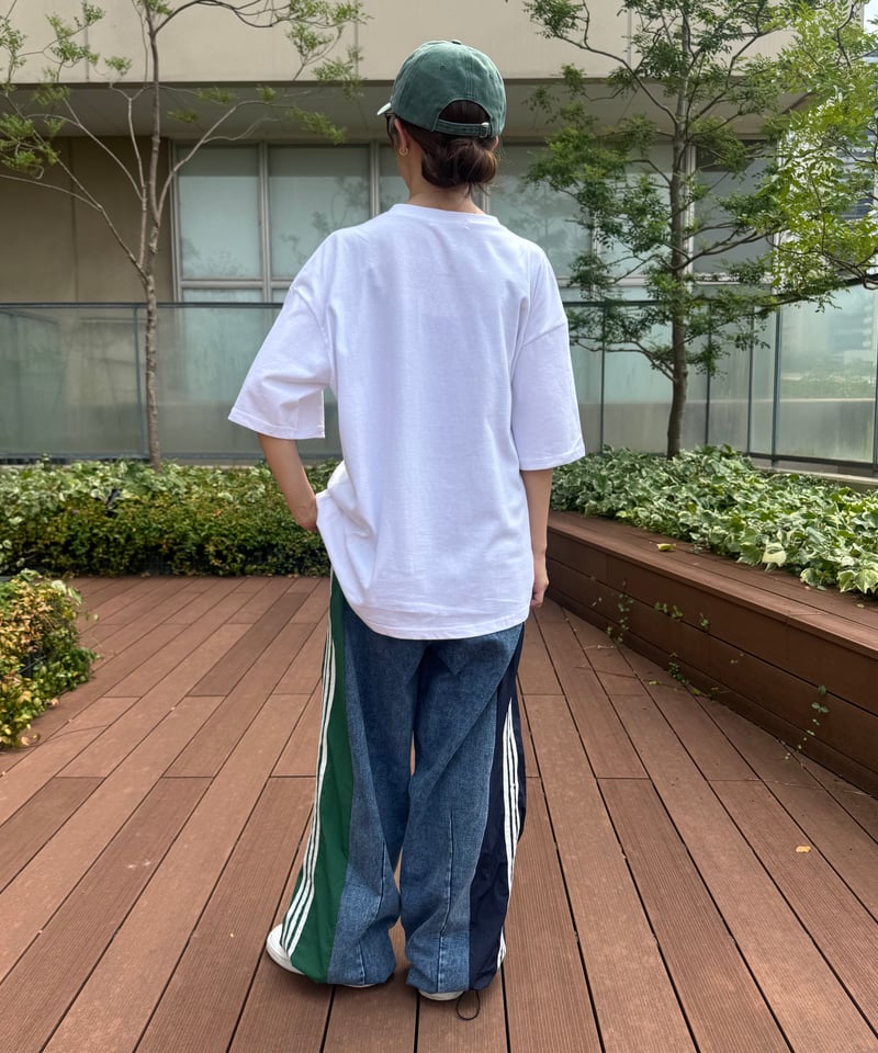 異素材切り替えサイドラインデニムパンツ | COPINE