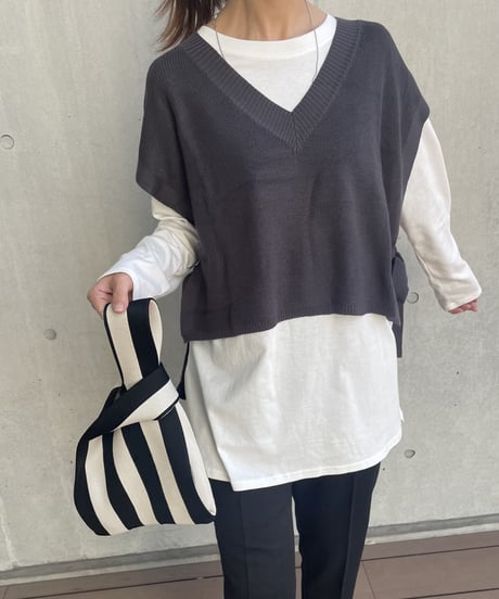 ストライプミニバッグ(2color)