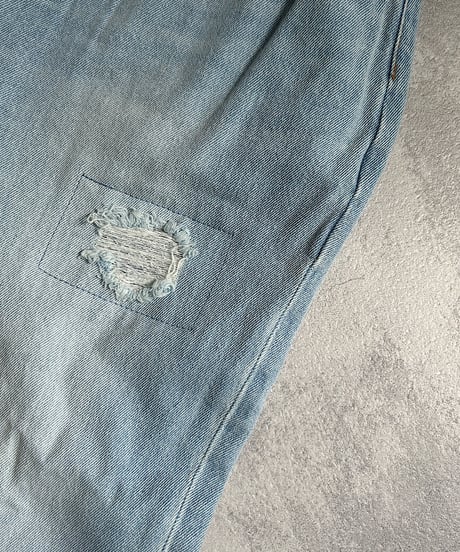 ダメージ加工デニムキャロットパンツ(3size）