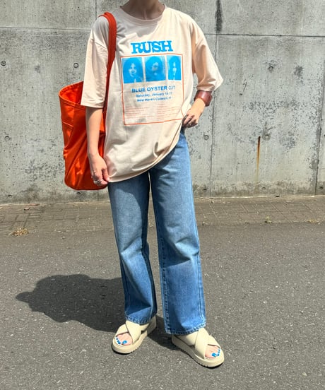 ボックスプリントTシャツ(クリーム)