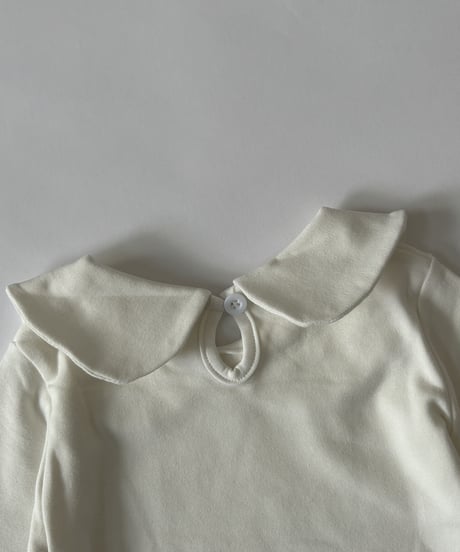 【kids】丸襟シンプル長袖トップス(2color・2size)