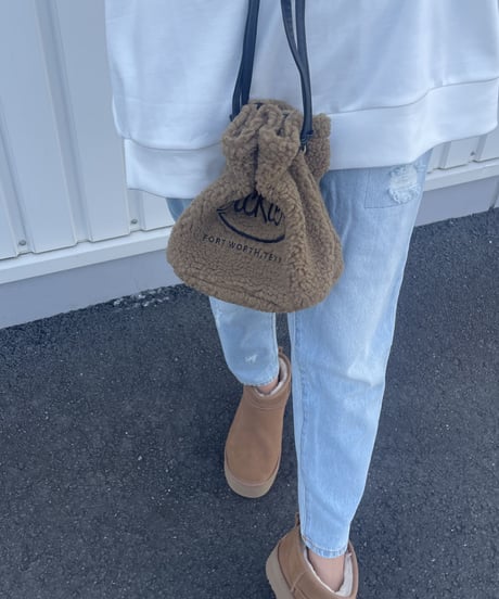 Dickiesボア巾着バッグ(3color)