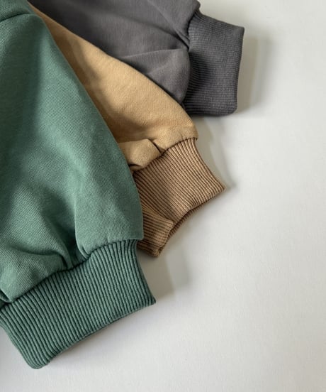 【kids】くすみカラーロゴスウェットパーカー(3color・2size)