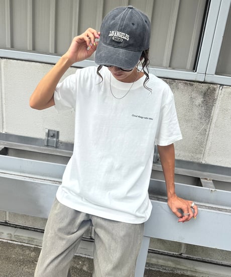 ロゴハートバックプリントTシャツ(ブラック)